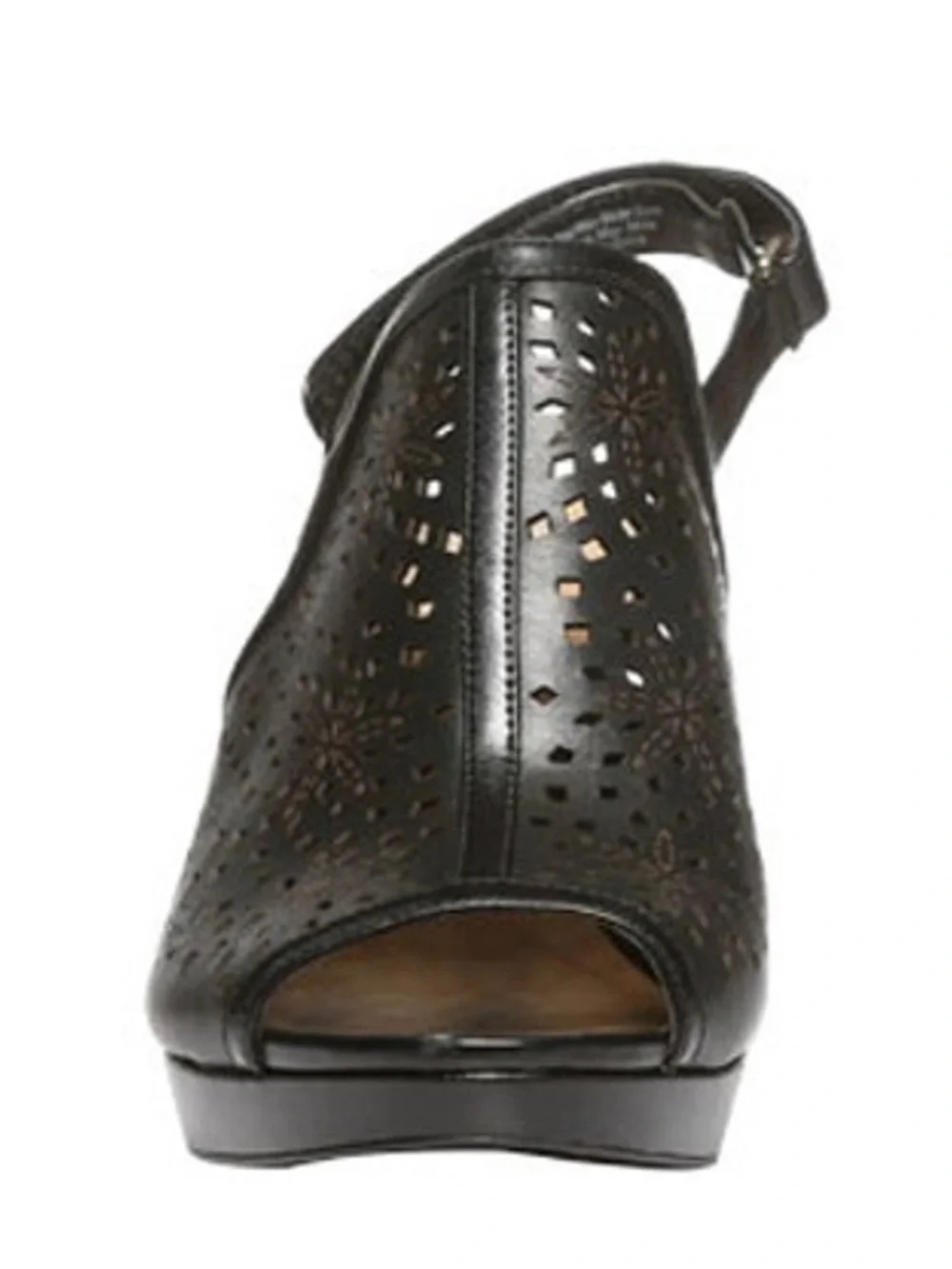 Naturalizer Paige Women’s Black Perforated Peep-Toe Slingback Heels 8.5M